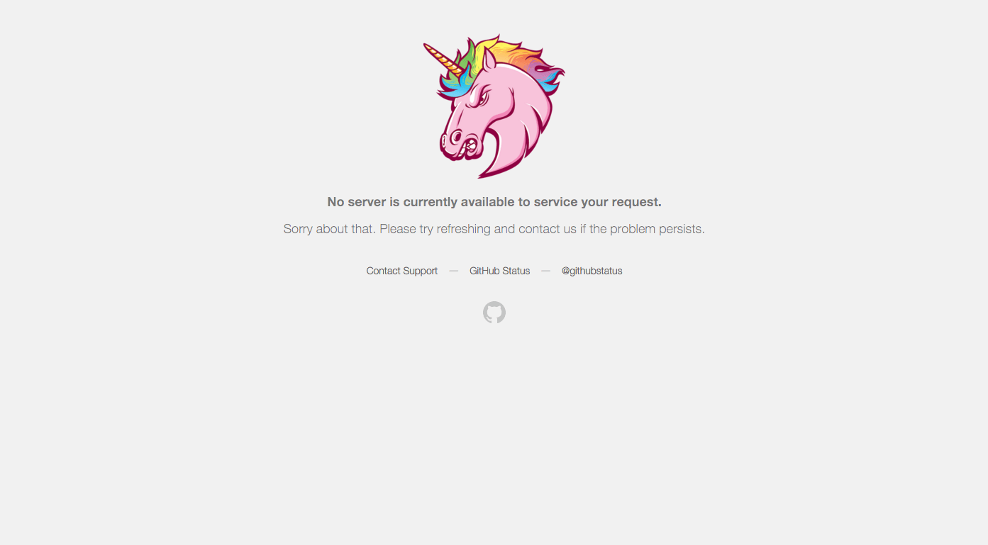 GitHub is down: 'No server is currently available to service your ...