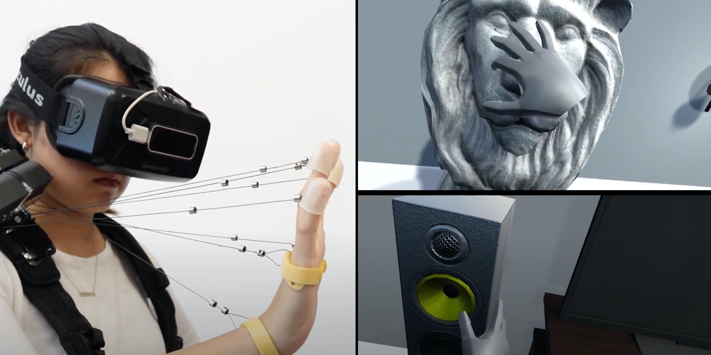 VR researchers show string haptic wearable that lets you feel objects ...